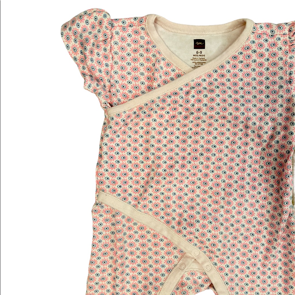 Tea Floral Wrap Tea Romper